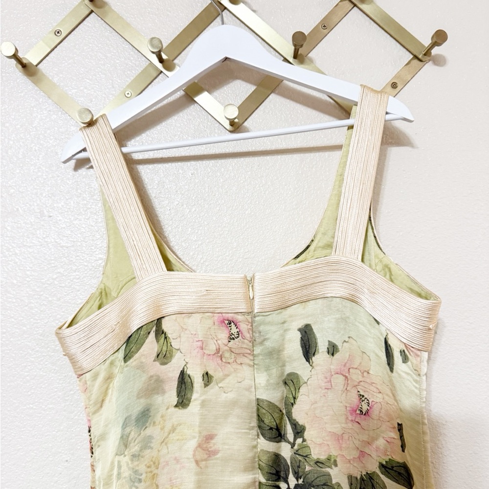 Anthropologie Geisha Designs Floral Maxi Slip Dress in Light Yellow size large - Picture 11 of 14